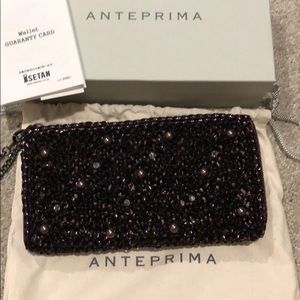 Anteprima beaded purple clutch